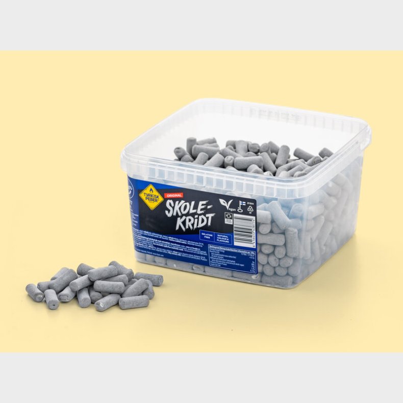 Skolekridt Tyrkisk Peber Bland-selv slik i kasser 2 kg