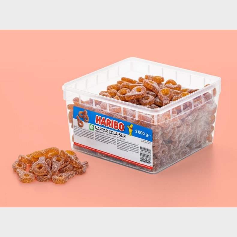 Syrlige Colasutter Bland-selv slik i kasser 2 kg