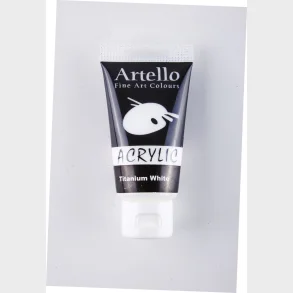 Akrylmaling Artello hvid titanium 75ml