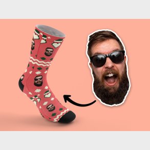 Personlige Str�mper med Billede - Ugly Christmas Sweater