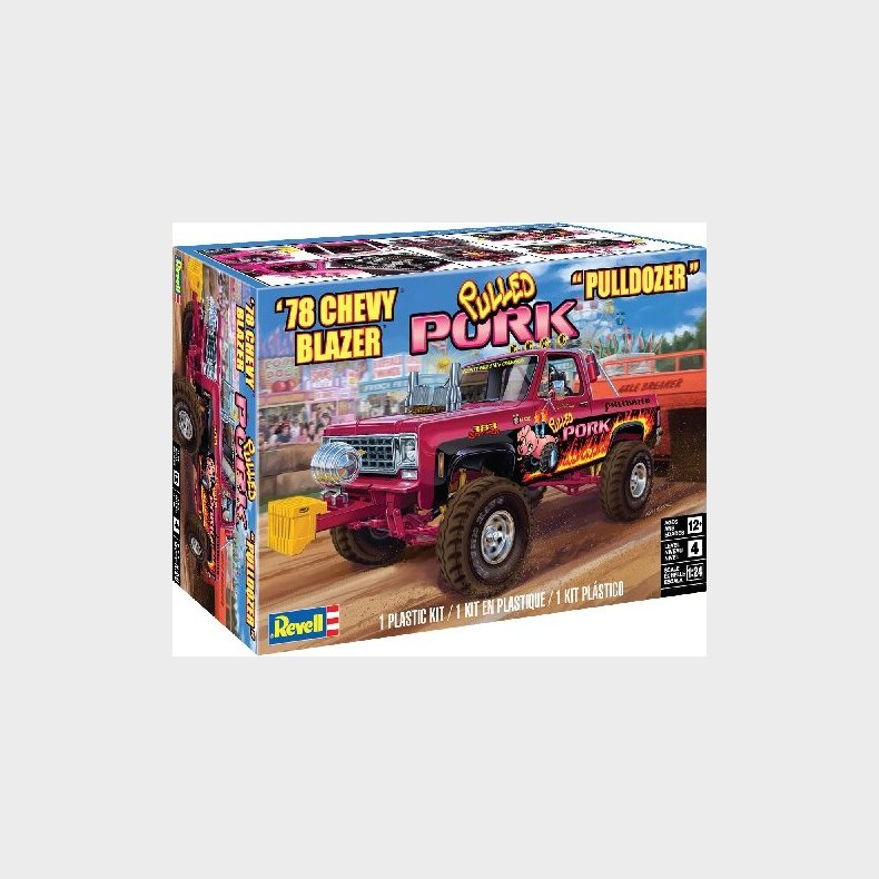 Revell - 1978 Chevy Blazer Pulldozer Modelbil Byggest - 14532