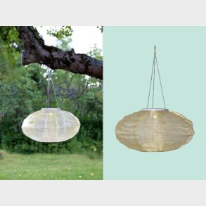 Solcelledrevet rispapirlanterne - Oval