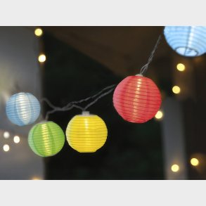 Lyskde med stoflanterner - Flerfarvet
