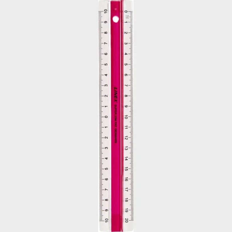 Lineal Linex super 20 cm pink