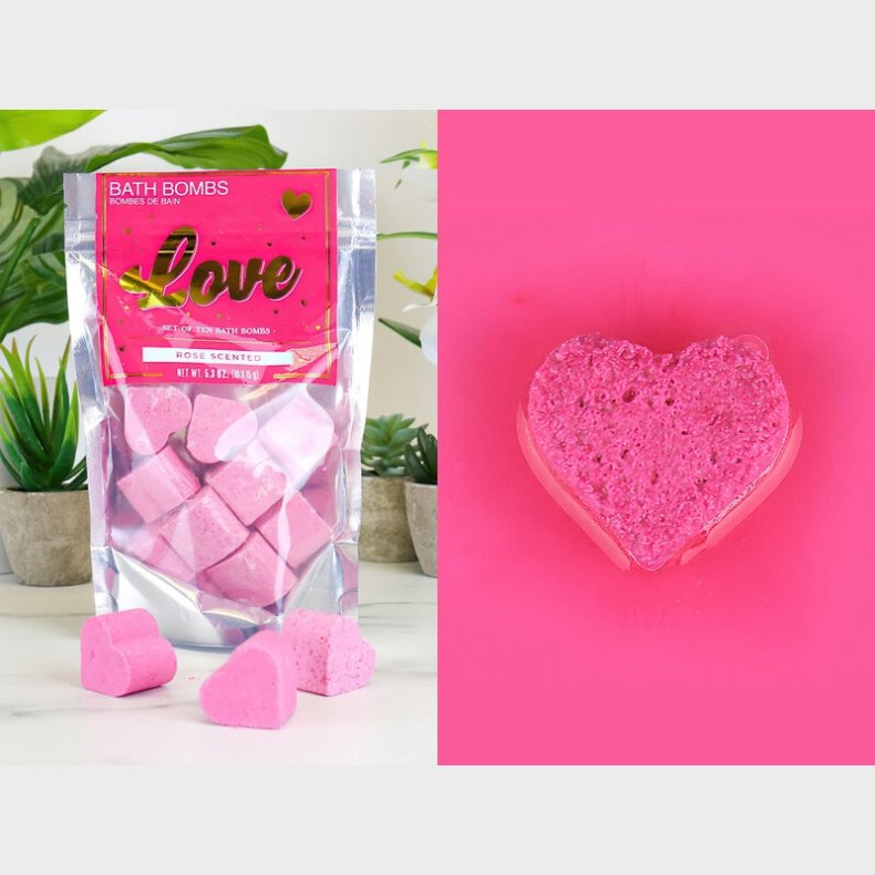 Hjerteformede Badebomber