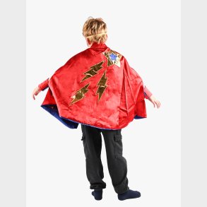 Den Goda Fen Vendbar Kappe med �jenmaske 98-128 cm, Bl�/R�d