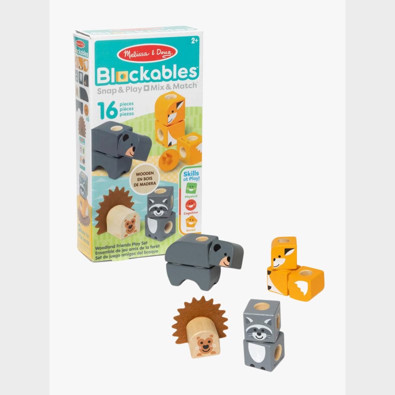 Melissa &  Doug Blockables Bygges�t Skovens Dyr 16 Dele