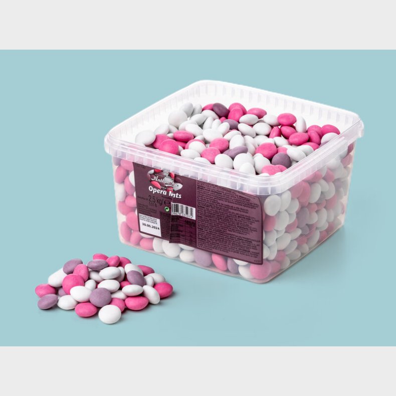 Anthon Berg Opera Mints Bland-selv-slik i kasser 2,5 kg