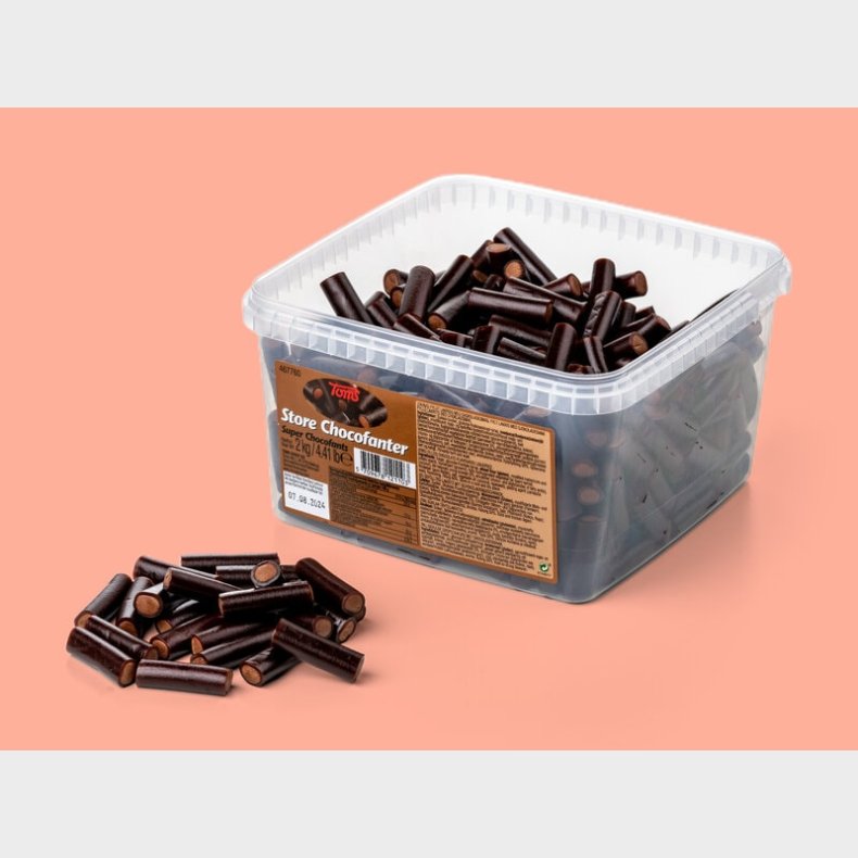 Store Chokofanter Bland-selv-slik i Kasser 2 kg