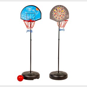 My Hood | 2-i-1 stander m. basketkurv og dartskive