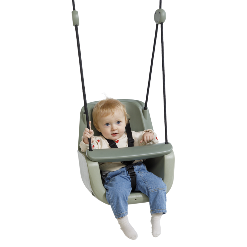 DICE | 3-i-1 babygynge - Salviegr�n (sort reb)