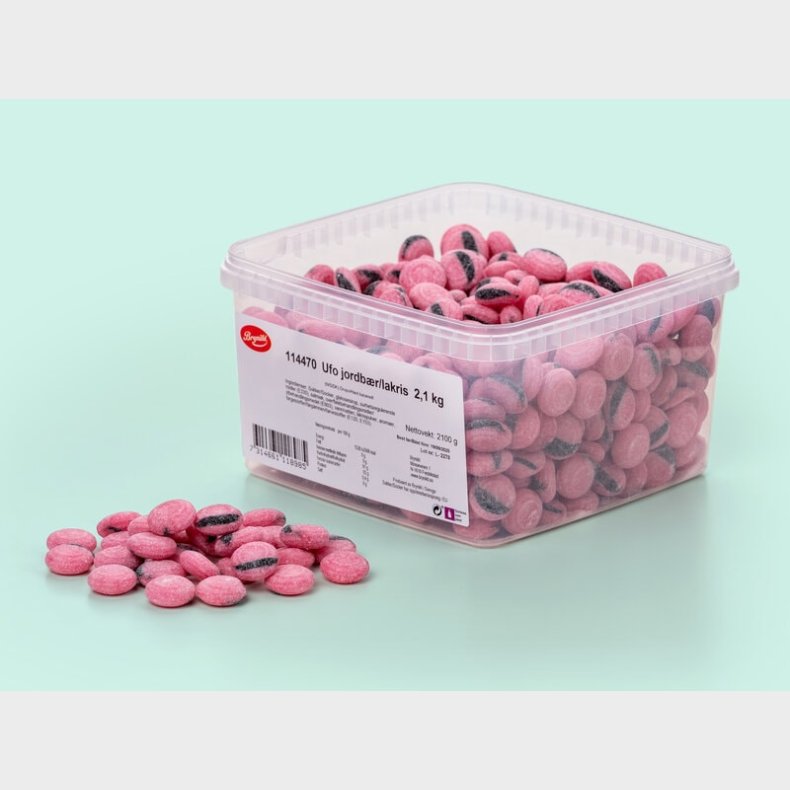 UFO Jordbr/Lakrids Bland-selv slik i kasser 2,1 kg