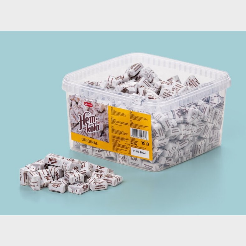 Hemkola Karamel Original Bland-selv slik i kasser 2 kg
