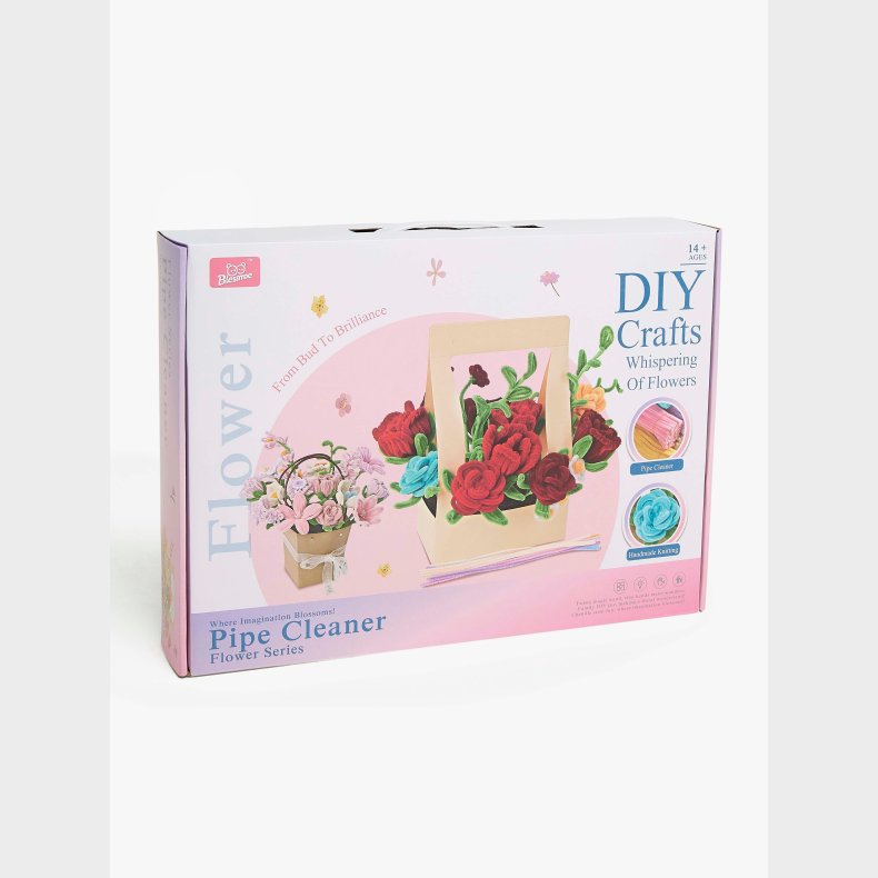 Fippla DIY-st Buket Blomster med Piberensere 32 Dele, Lilla