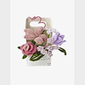 Fippla DIY-s�t Buket Blomster med Piberensere 18 Dele, Pink