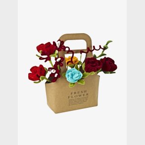 Fippla DIY-s�t Buket Blomster med Piberensere 21 Dele, R�d