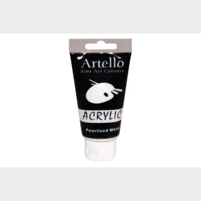 Akrylmaling Artello hvid pearlized 75ml