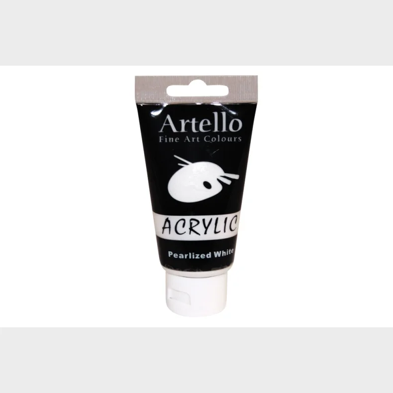Akrylmaling Artello hvid pearlized 75ml