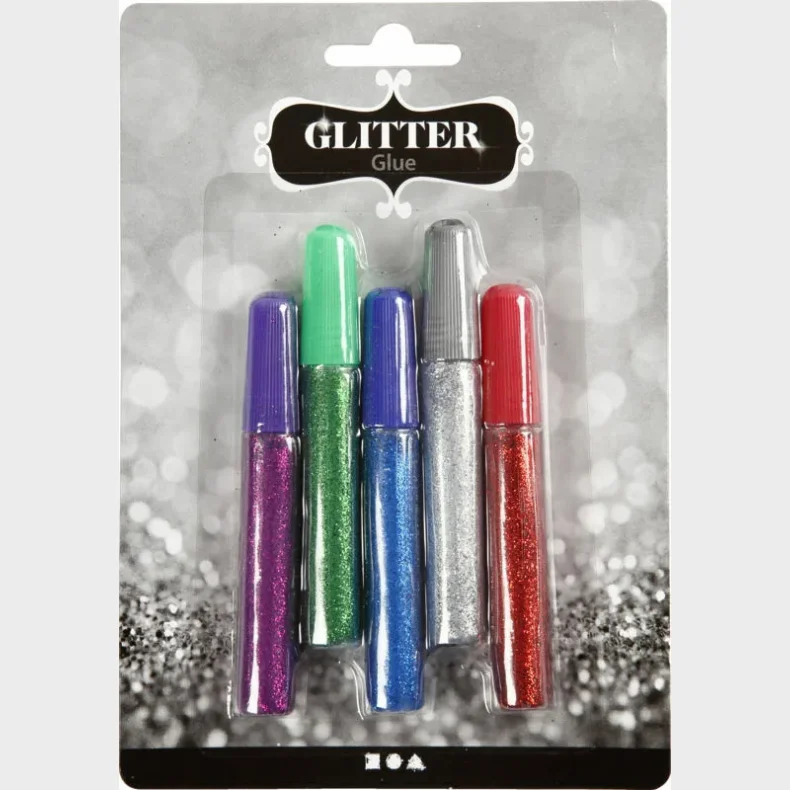 Glitterlim sortiment 5x10 ml