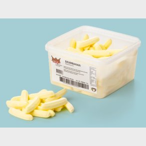 Skumbananer Bland-selv slik i kasser 1,2 kg