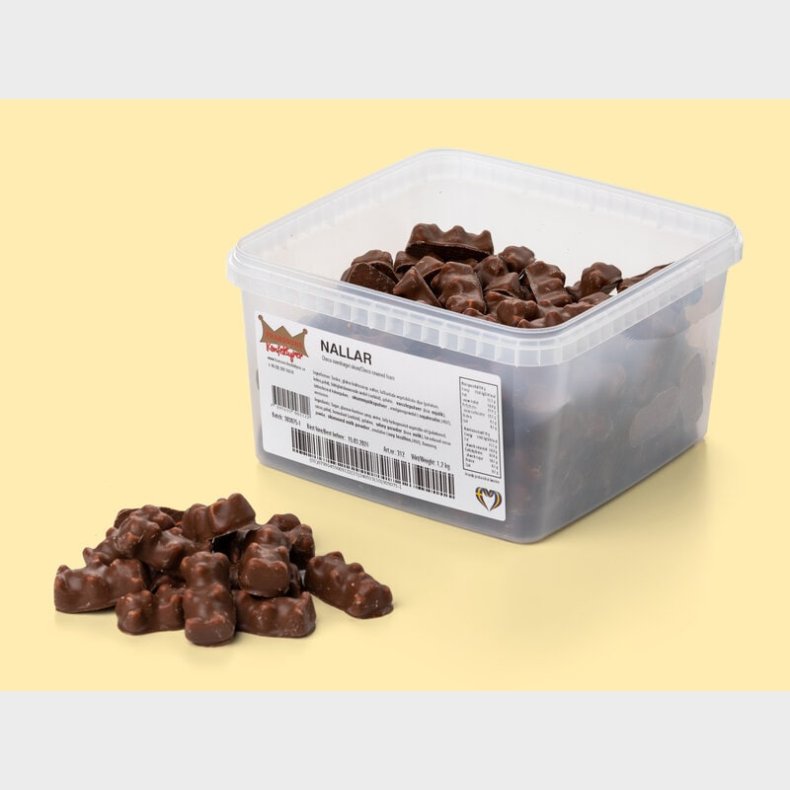 Chokoladebjrne Bland-selv slik i kasser 1,2 kg