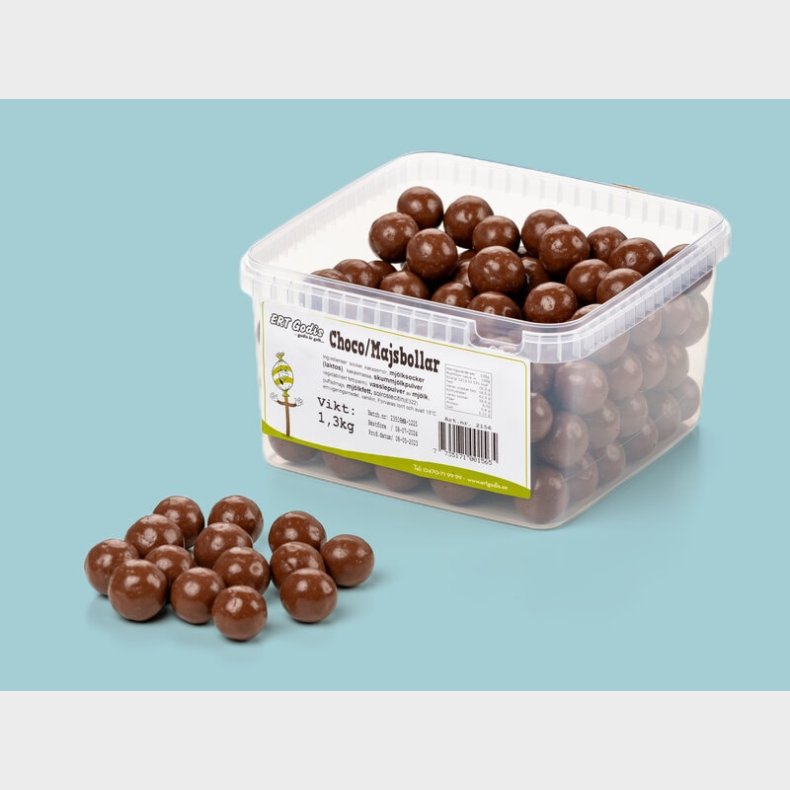 Majskugler Chokolade Bland-selv slik i kasser 1,3 kg