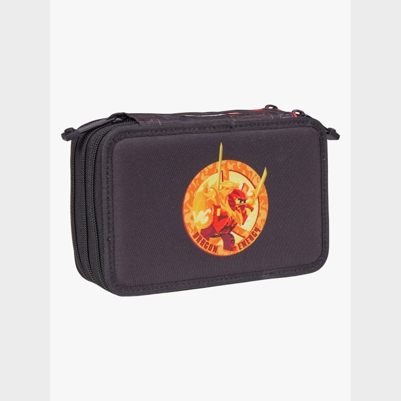 LEGO NINJAGO Dragon Energy  Fyldt Penalhus med 3 Rum, Sort