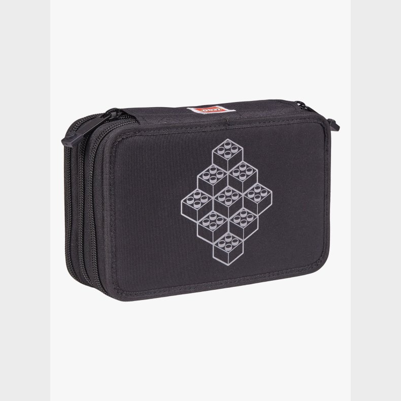 LEGO Bricks  Fyldt Penalhus med 3 Rum, Sort