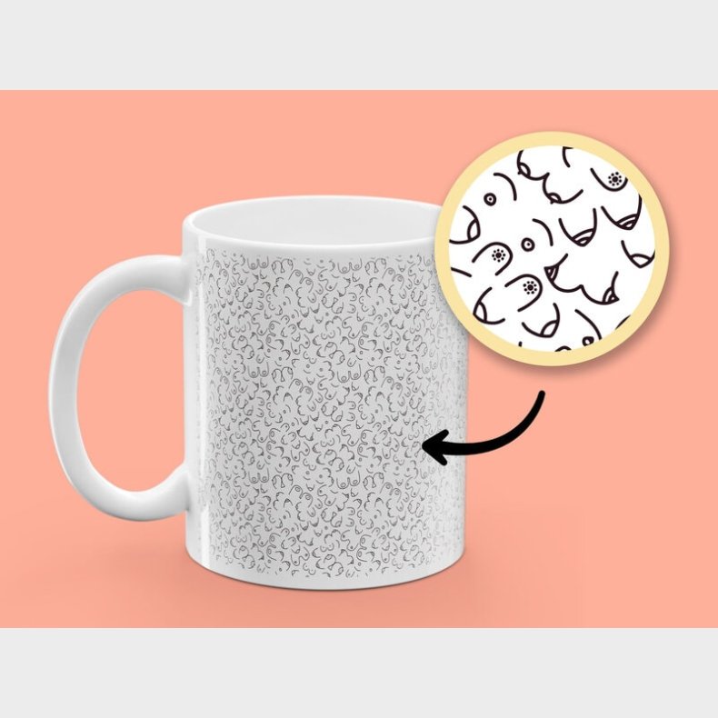 Krus med Tryk - Breast Pattern