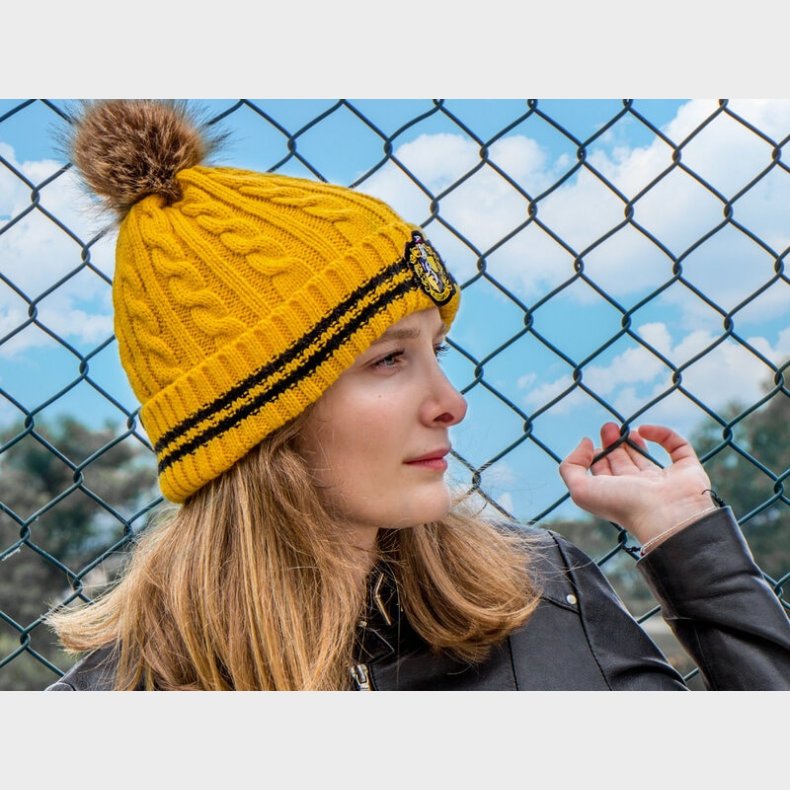Harry Potter Hue med pompon - Hufflepuff