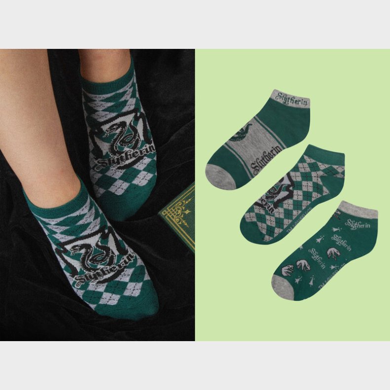 Harry Potter Ankelstrmper 3-pakning - Slytherin