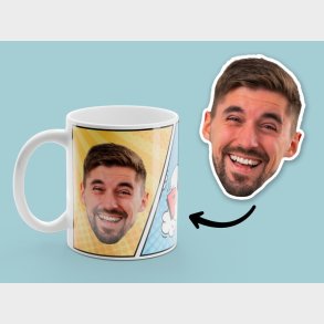 Personligt krus med billede - Cartoon