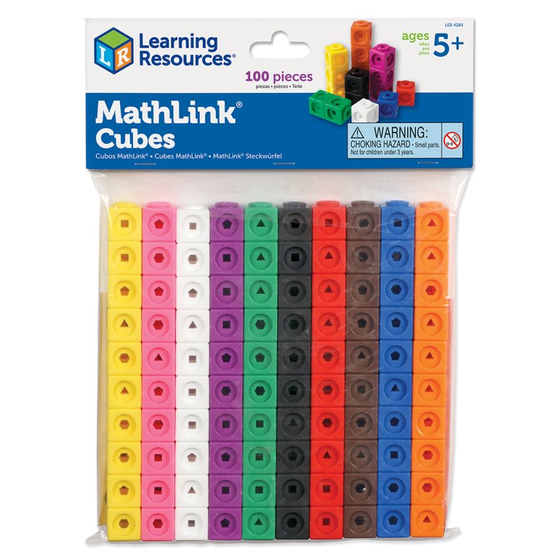 Learning Resources | MathLink Cubes, 100 stk