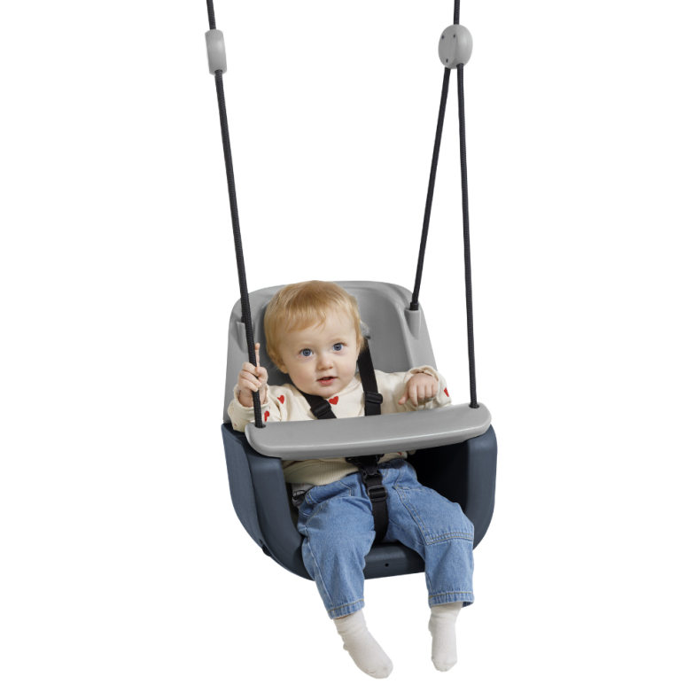 DICE | 3-i-1 babygynge - Antracit (sort reb)