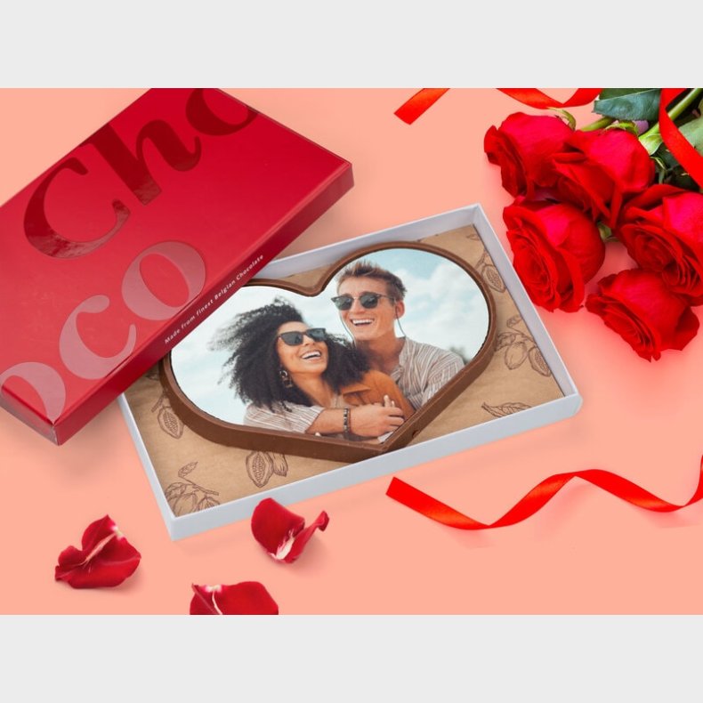 Personligt Chokoladehjerte med eget foto