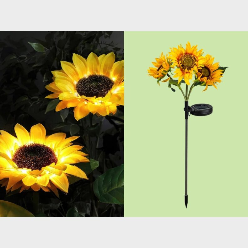 Solcellelampe Solsikke