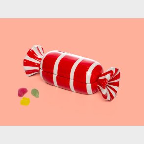 Stribet Karamelskl med Lg