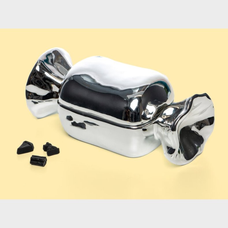 Slvfarvet Karamelskl med Lg