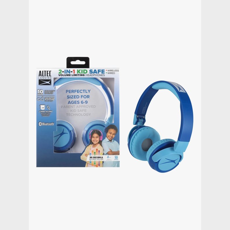 Altec Lansing H�retelefoner Tr�dl�se 2-i-1, Bl�