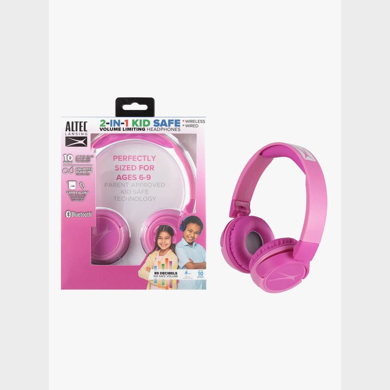 Altec Lansing Hretelefoner Trdlse 2-i-1, Pink