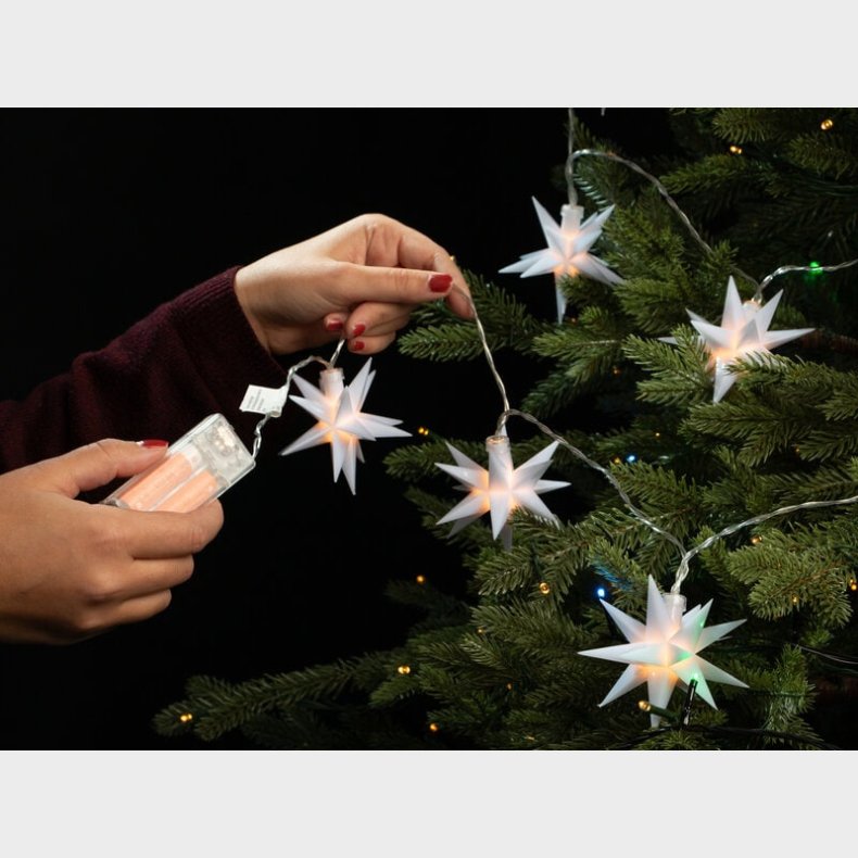 Lysk�de Hvide Stjerner 2m