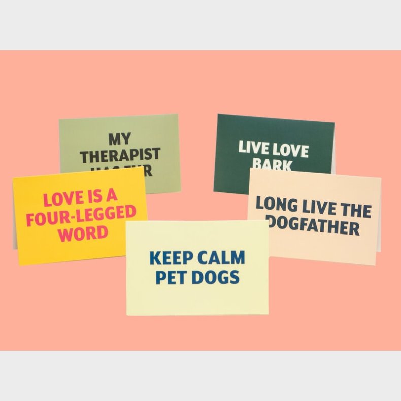 Citatkort Dogs - 10-pakke