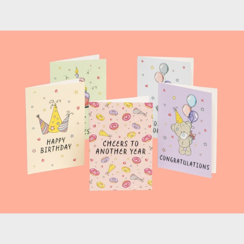 Fdselsdagskort Birthday - 10-pak