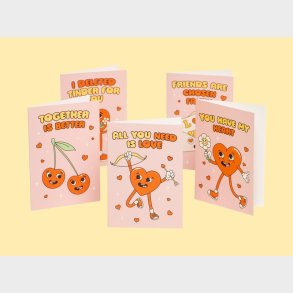 Kort Retro Love - 10-pak