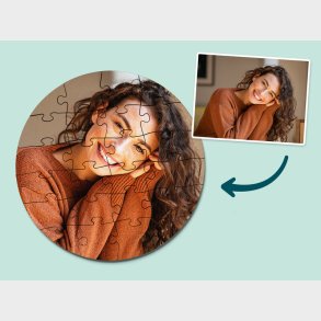 Personligt puslespil med Billede - Rundt