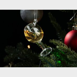 Juletrspynt Vinglas Hvidvin