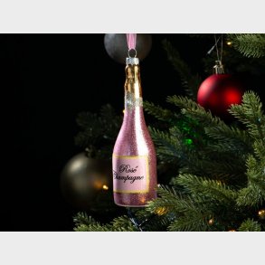 Juletrspynt Ros Champagneflaske