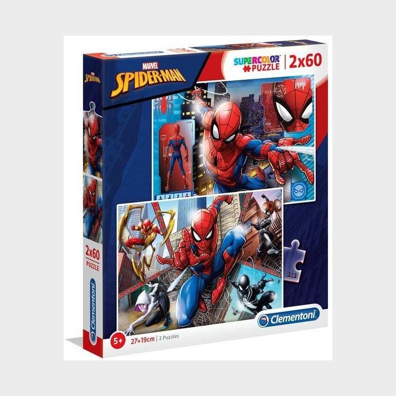Marvel Spider-Man Puslespil 2x60 Brikker