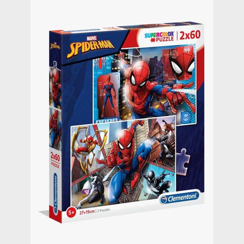 Marvel Spider-Man Puslespil 2x60 Brikker