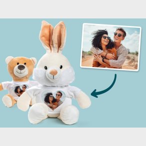 Personligt Krammedyr med Billede - Hjerte